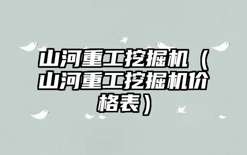 山河重工挖掘機（山河重工挖掘機價格表）