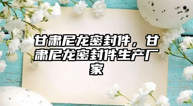 甘肅尼龍密封件，甘肅尼龍密封件生產(chǎn)廠家