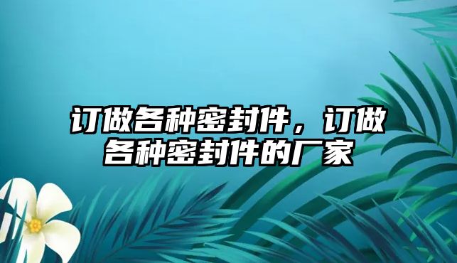 訂做各種密封件，訂做各種密封件的廠家