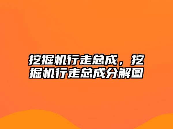 挖掘機行走總成，挖掘機行走總成分解圖