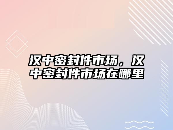 漢中密封件市場，漢中密封件市場在哪里