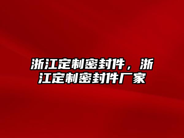 浙江定制密封件，浙江定制密封件廠家