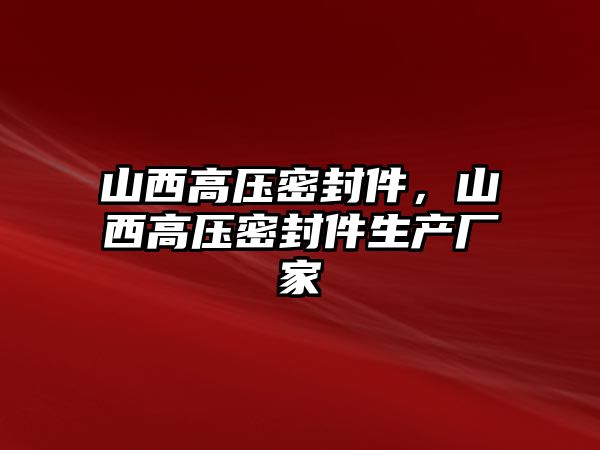 山西高壓密封件，山西高壓密封件生產(chǎn)廠家