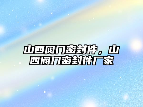 山西閥門密封件，山西閥門密封件廠家