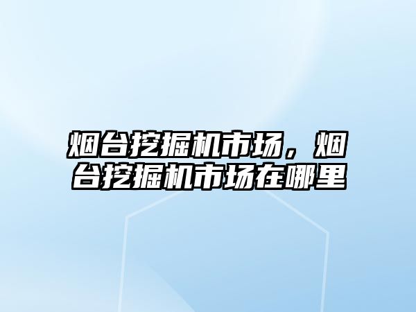 煙臺挖掘機市場，煙臺挖掘機市場在哪里