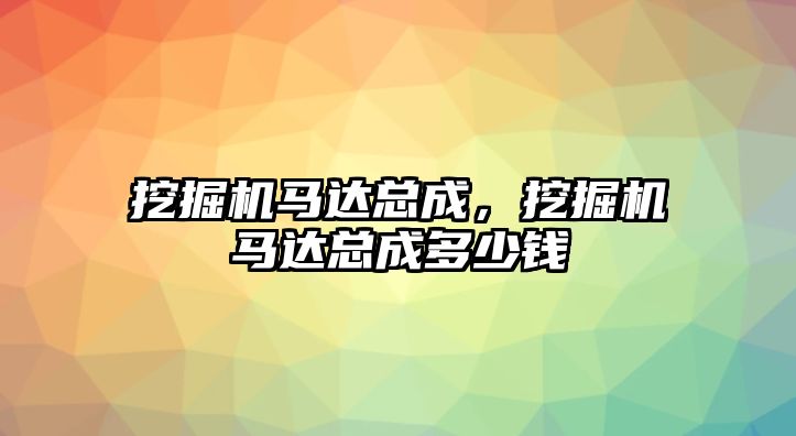 挖掘機馬達總成，挖掘機馬達總成多少錢