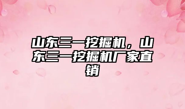 山東三一挖掘機，山東三一挖掘機廠家直銷