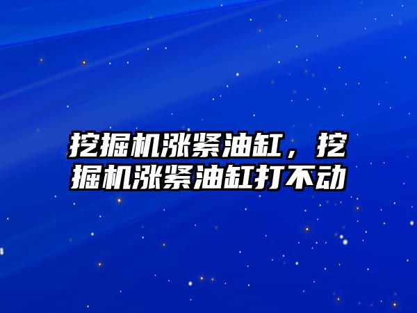 挖掘機漲緊油缸，挖掘機漲緊油缸打不動