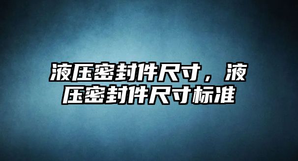 液壓密封件尺寸，液壓密封件尺寸標(biāo)準(zhǔn)