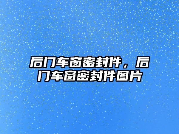 后門車窗密封件，后門車窗密封件圖片