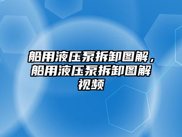 船用液壓泵拆卸圖解，船用液壓泵拆卸圖解視頻