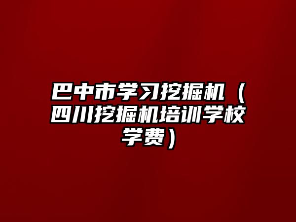 巴中市學習挖掘機（四川挖掘機培訓學校學費）