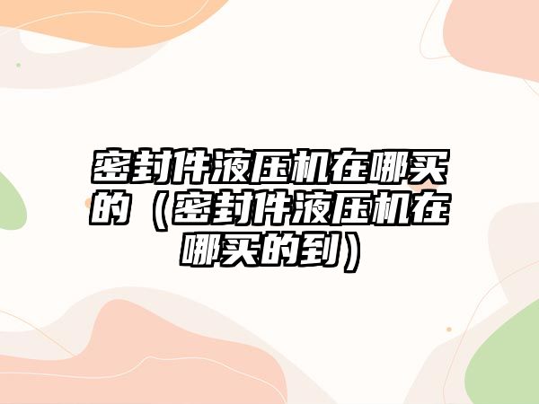 密封件液壓機(jī)在哪買的（密封件液壓機(jī)在哪買的到）