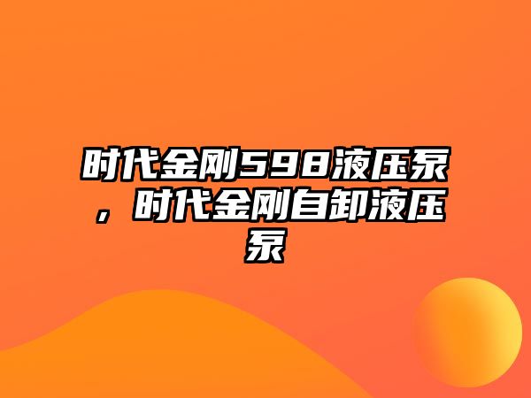 時代金剛598液壓泵，時代金剛自卸液壓泵