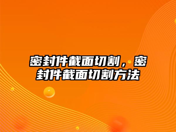 密封件截面切割，密封件截面切割方法