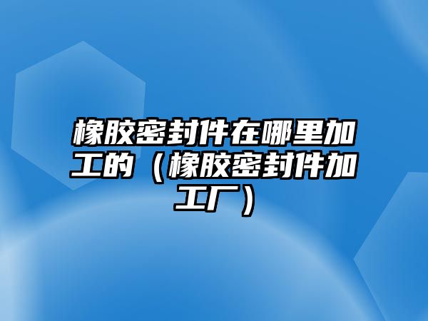 橡膠密封件在哪里加工的（橡膠密封件加工廠）