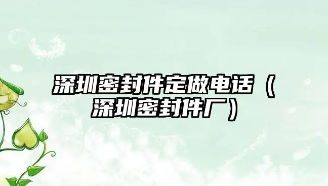 深圳密封件定做電話（深圳密封件廠）