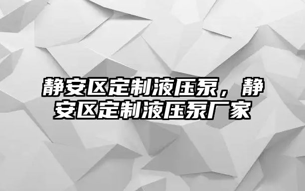 靜安區(qū)定制液壓泵，靜安區(qū)定制液壓泵廠家