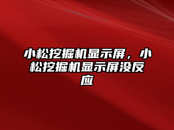 小松挖掘機顯示屏，小松挖掘機顯示屏沒反應(yīng)