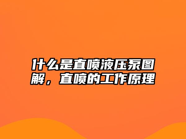 什么是直噴液壓泵圖解，直噴的工作原理