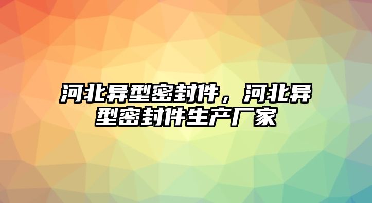 河北異型密封件，河北異型密封件生產(chǎn)廠家