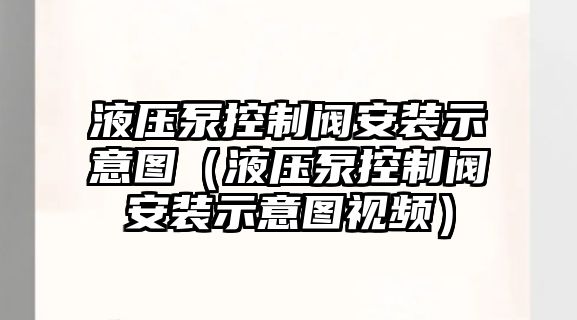 液壓泵控制閥安裝示意圖（液壓泵控制閥安裝示意圖視頻）