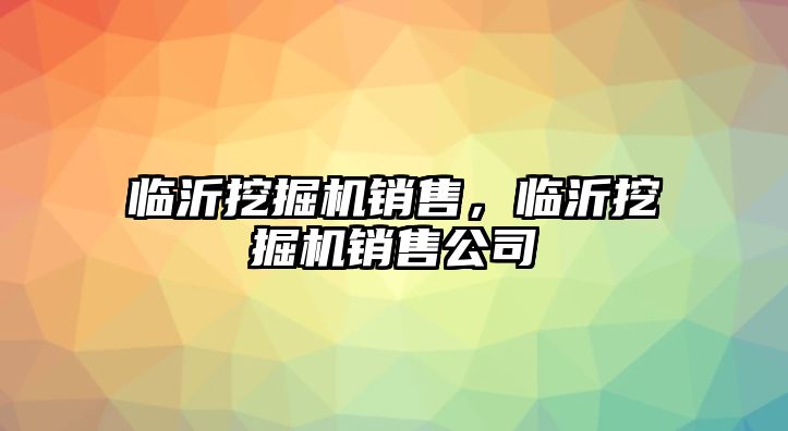 臨沂挖掘機(jī)銷售，臨沂挖掘機(jī)銷售公司