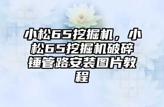 小松65挖掘機(jī)，小松65挖掘機(jī)破碎錘管路安裝圖片教程