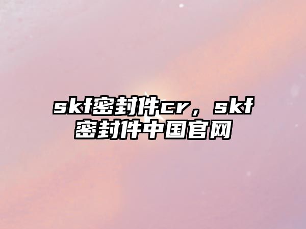 skf密封件cr，skf密封件中國官網(wǎng)