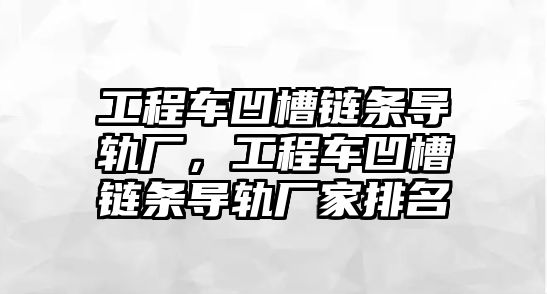 工程車凹槽鏈條導(dǎo)軌廠，工程車凹槽鏈條導(dǎo)軌廠家排名