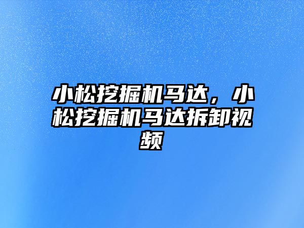 小松挖掘機馬達，小松挖掘機馬達拆卸視頻