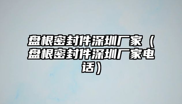 盤根密封件深圳廠家（盤根密封件深圳廠家電話）