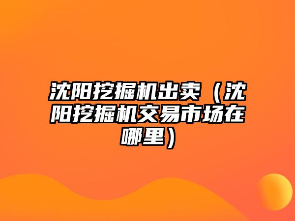 沈陽(yáng)挖掘機(jī)出賣（沈陽(yáng)挖掘機(jī)交易市場(chǎng)在哪里）