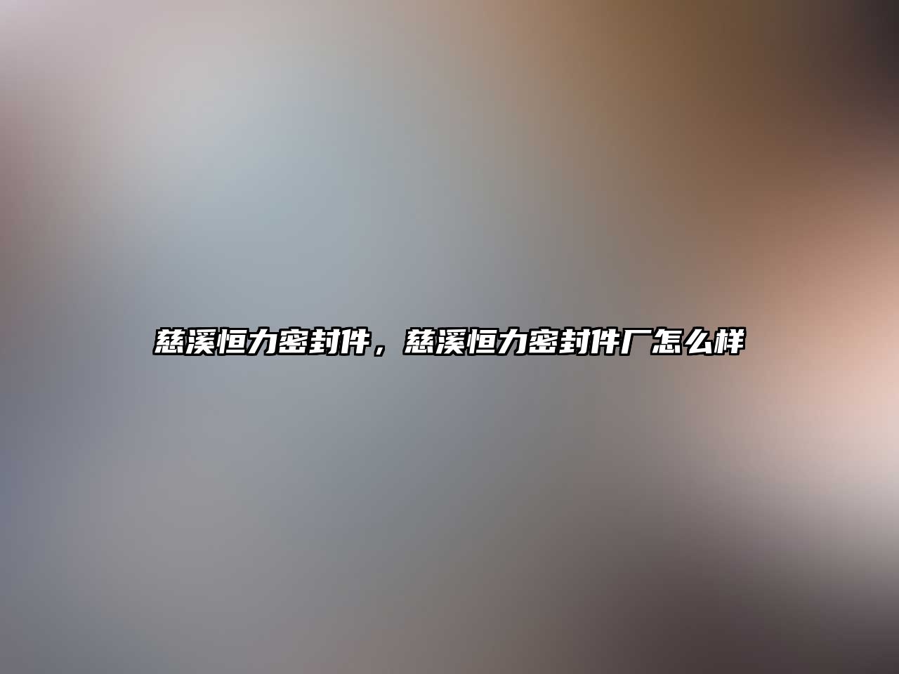 慈溪恒力密封件，慈溪恒力密封件廠怎么樣