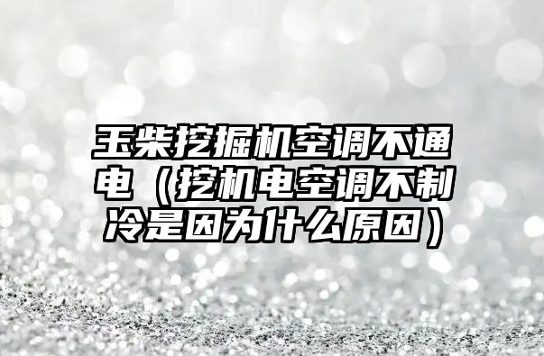 玉柴挖掘機空調(diào)不通電（挖機電空調(diào)不制冷是因為什么原因）