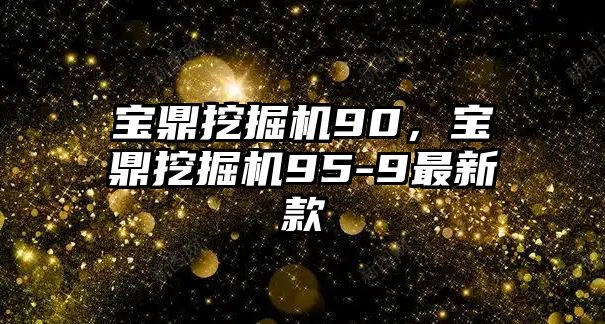 寶鼎挖掘機(jī)90，寶鼎挖掘機(jī)95-9最新款