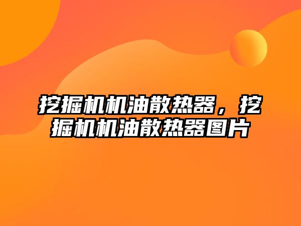 挖掘機機油散熱器，挖掘機機油散熱器圖片