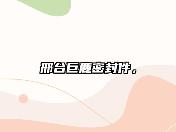 邢臺巨鹿密封件，