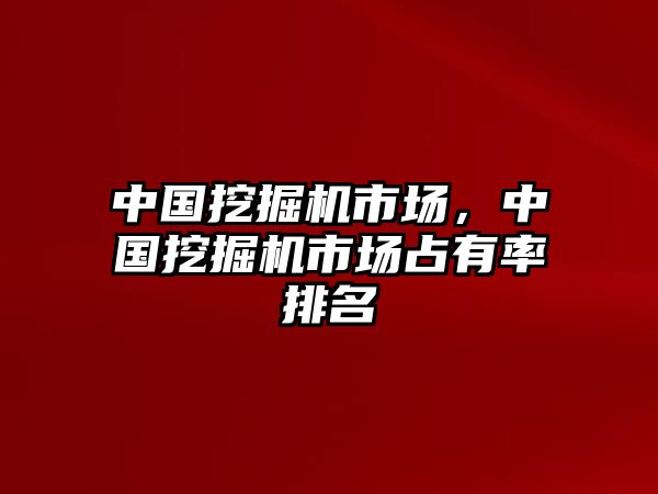 中國挖掘機(jī)市場，中國挖掘機(jī)市場占有率排名