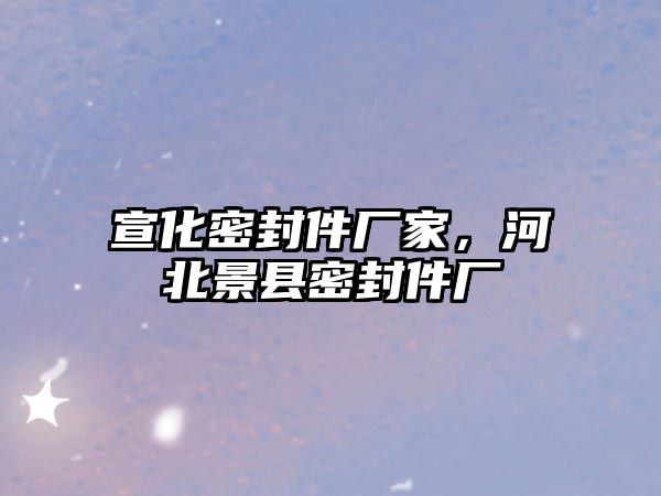 宣化密封件廠(chǎng)家，河北景縣密封件廠(chǎng)