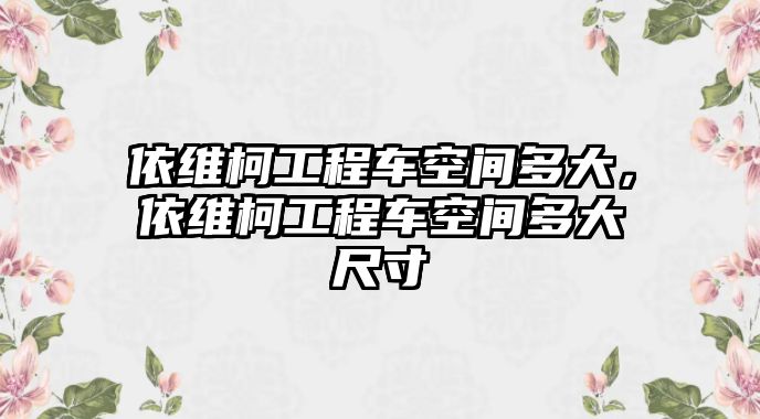 依維柯工程車空間多大，依維柯工程車空間多大尺寸