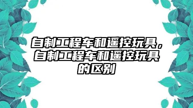 自制工程車和遙控玩具，自制工程車和遙控玩具的區(qū)別