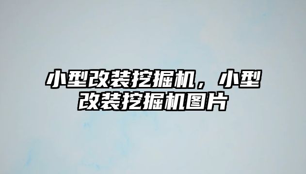 小型改裝挖掘機，小型改裝挖掘機圖片