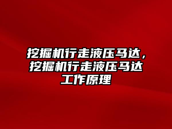 挖掘機行走液壓馬達，挖掘機行走液壓馬達工作原理