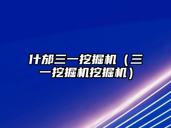 什邡三一挖掘機(jī)（三一挖掘機(jī)挖掘機(jī)）