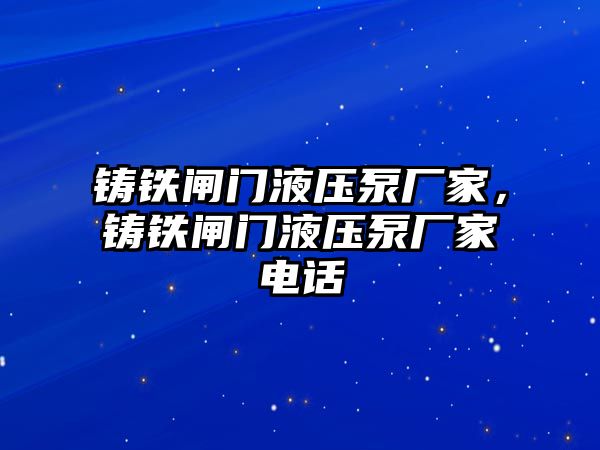 鑄鐵閘門(mén)液壓泵廠家，鑄鐵閘門(mén)液壓泵廠家電話