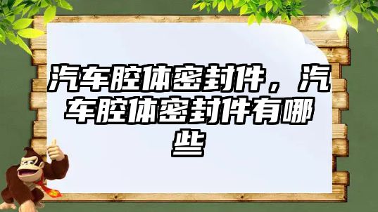 汽車腔體密封件，汽車腔體密封件有哪些