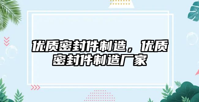 優(yōu)質(zhì)密封件制造，優(yōu)質(zhì)密封件制造廠家