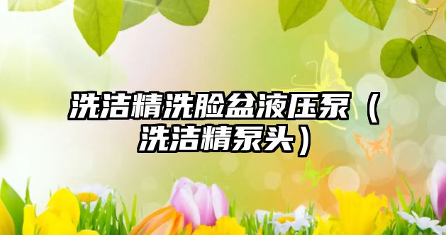 洗潔精洗臉盆液壓泵（洗潔精泵頭）