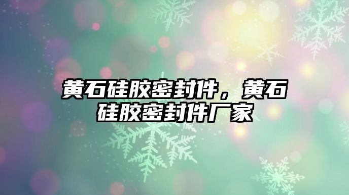 黃石硅膠密封件，黃石硅膠密封件廠家